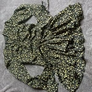 Jolie Studio drop waist ruched tie front dress